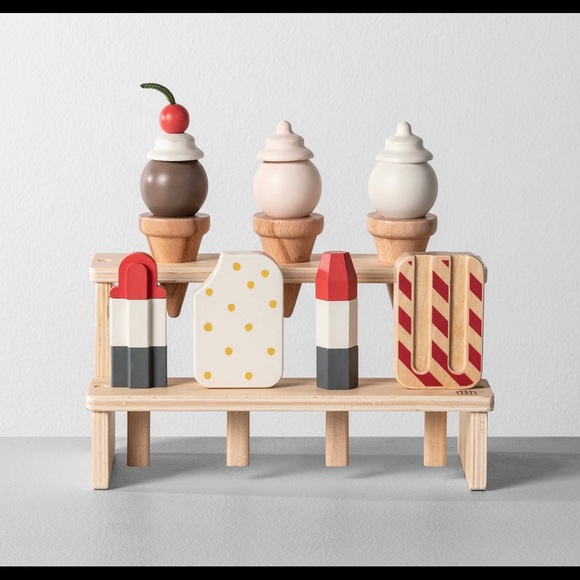 Hearth & Hand Toys Rare Hearth And Hand Wood Ice Cream Play Set Nib